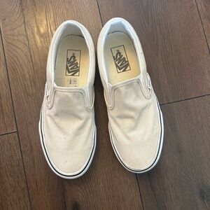 Vans Womens Slip-On Sneakers - Beige